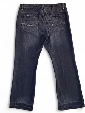 Y2k Iron Brand Post Malone Skater Hip Hop Baggy Jeans 36 x 30 Wide Dark Wash